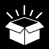 Products in box Black Background