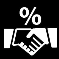 Shake hands icon Black Background